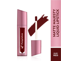 MATTE Majesty Liquid Lipstick Smudged Proof Long Lasting Highly Pigmented Water Proof Matte Liquid Lipstick (Rubby Red)