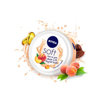 Nivea Soft Playful Peach, Light Moisturizer Cream For Face, Hands And Body, Instant Hydration, Non-Greasy Cream 200 Ml & NIVEA Deodorant Roll On, Pearl & Beauty For Women 50ml