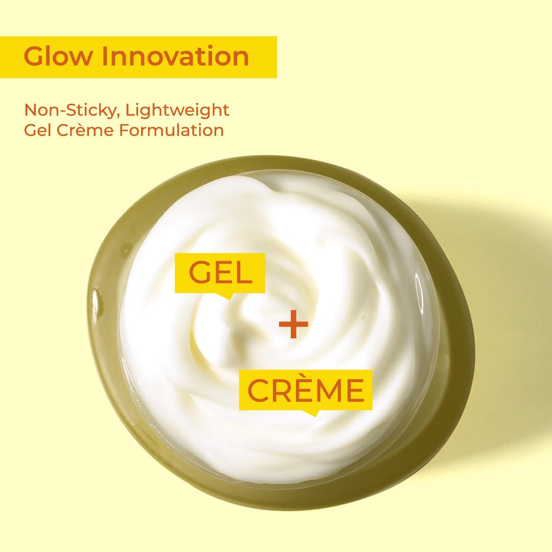 Lotus Herbals WhiteGlow Vitamin C Gel Crème | Reduces Dark Spots | Unique Gel + Crème Formula | 100x More Vitamin C | Boosts Radiance | SPF 20 PA+++ | Paraben-Free | 50g