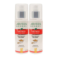 Jovees Herbal Sunscreen Fairness SPF 25 Lotion for Oily, Sensitive | Light Weight,Non Greasy, Quick Absorbing | Protects from Tanning & Uneven Skin Tone 200 ML (Pack of 2)