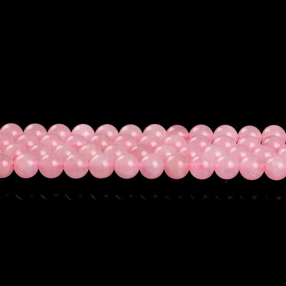 Natural Stone Beads 10mm Rose Quartz Gemstone Round Loose Beads Crystal Energy Stone Healing Power for Jewelry Making DIY,1 Strand 15"