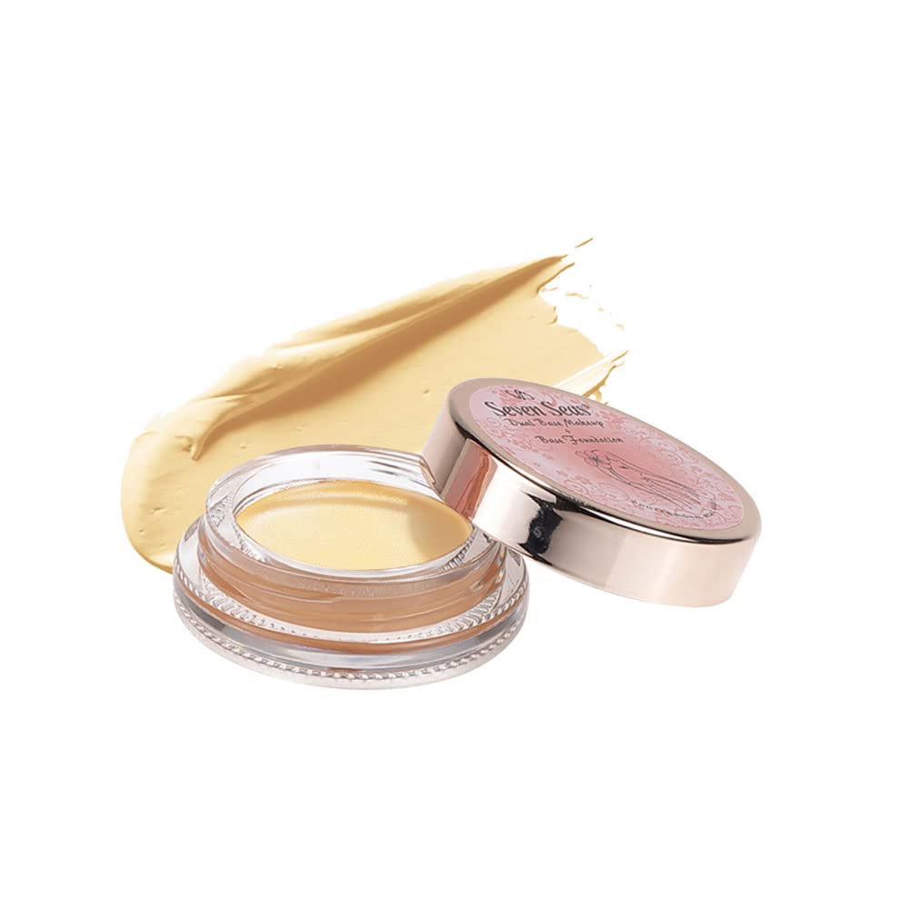 Seven Seas Mousse Foundation for All Skin Types | Lightweight, Full Coverage Concealer With SPF | Long Lasting Matte Finish Face Makeup (Sun Beige)