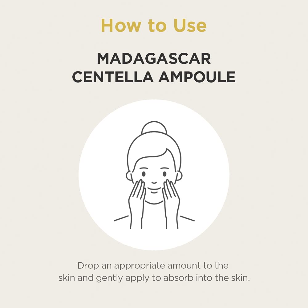 SKIN1004 Madagascar Centella Asiatica Ampoule Facial Serum 1.01 fl.oz(30ml) | 100% Centella Asiatica Extract for Soothing Sensitive and Acne-prone Skin (Ampoule 30ml)