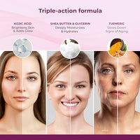 Kozicare Kojic Acid Soap & Glutathione Soap | Haldi Turmeric Face Ubtan Soap | Ghar Ka Soap | Body Tan Removal Soap & Detan Soap | Soaps for Bath | With Shea Butter & Glycerin- Pack of 3