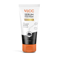 VLCC Serum Facewash - 100ml | with Vitamin C Serum Rich in Antioxidants & Charcoal for Oil Control and Detoxifies Skin & Bright Glow | Dermatologically Tested
