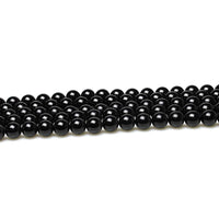 MJDCB 7A Natural Black Agate Gemstone Loose Beads Round 6mm Crystal Energy Stone Healing Power for Jewelry Making