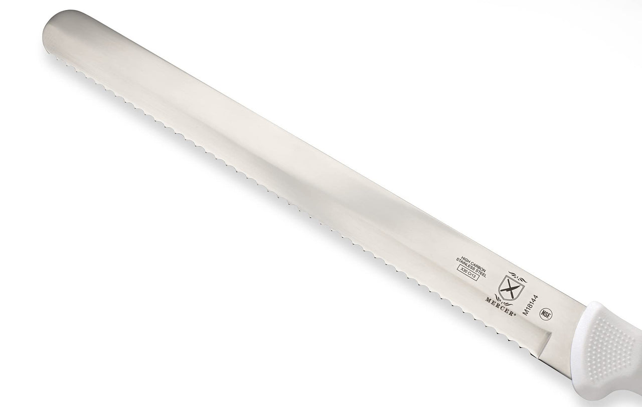 Mercer Culinary Ultimate White 12" Wavy Edge Slicer Knife