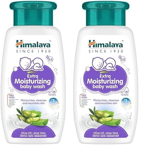 Himalaya Extra Moisturizing Baby Wash, 200ml (Pack of 2)