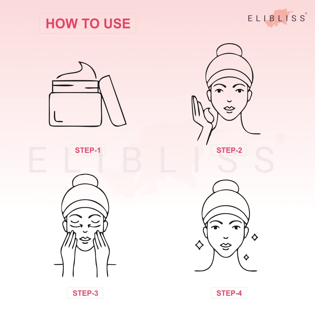 Elibliss L-Glutathione Face Cream Enriched with Vitamin C | Skin Brightening & Anti-Ageing Cream | Reduces Pigmentation, Fine Lines & Dark Spots | Long Lasting Hydration | For Women & Men 50g x 2