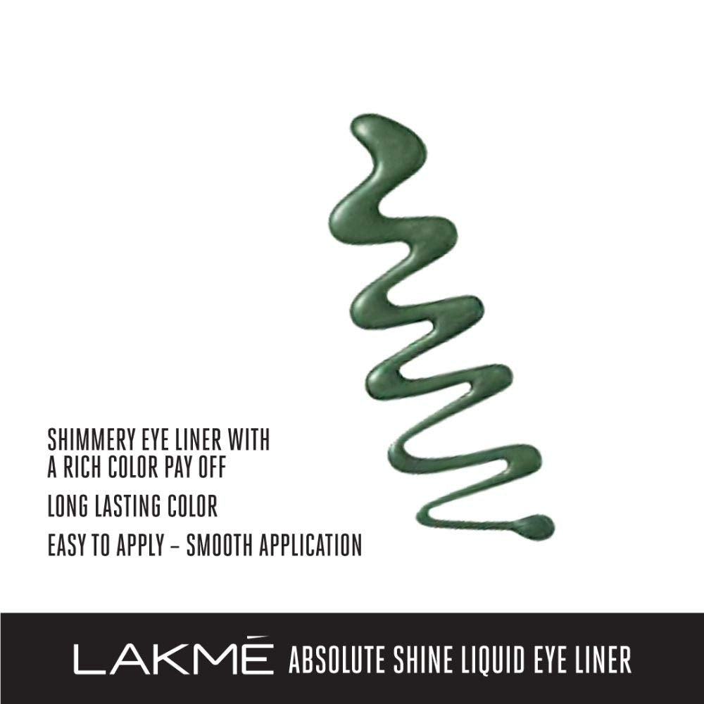 Lakmé © Insta Metallic Eye Liner, Blue, 9 Ml And Absolute Shine Line Liquid Eye Liner, Sparkling Olive, 4.5 Ml