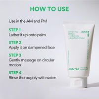 Innisfree Green Tea Hydrating Amino Acid Foam Cleanser 150g | Korean Face Wash with Green Tea Extract | Soft & Rich Amino foam | Dialy use cleanser for All Skin Types, Hydration & Moisturizing
