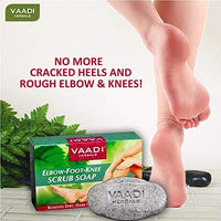 Vaadi Herbals Elbow Foot Knee Scrub Soap with Almond and Walnut Scrub, 75g x 3