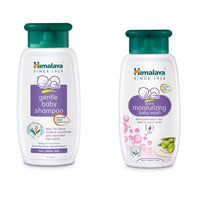 Himalaya Baby Shampoo (400 ml) & Himalaya Baby Care Extra Moisturizing Baby Wash, 200ml