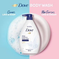 Dove Deeply Nourishing Body Wash, With Exfoliating Beads For Softer, Smoother Skin, 800 ml (Packaging May Vary)