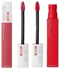 Maybelline New York Super Stay Matte Ink Liquid Lipstick, 225 Delicate, 5ml and Maybelline New York Super Stay Matte Ink Liquid Lipstick, 220 Ambitious, 5ml