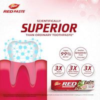 Dabur Red Toothpaste - 750g (250gx3) Special Edition Pack |Fluoride Free |Helps in Bad Breath Treatment, Cavity Protection, Plaque Removal | For Whole Mouth Health | Power of 13 Potent Ayurvedic Herbs
