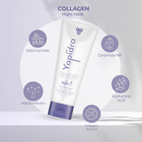 YAPIDRA Korean Collagen Night Wrapping Mask – Intense Hydration, Skin Rejuvenation & Anti-Aging Formula | Collagen, Niacinamide, Ceramide, Hyaluronic Acid for Moisturized, Glowing, Youthful Skin | Nighttime Skin Treatment | 75ml