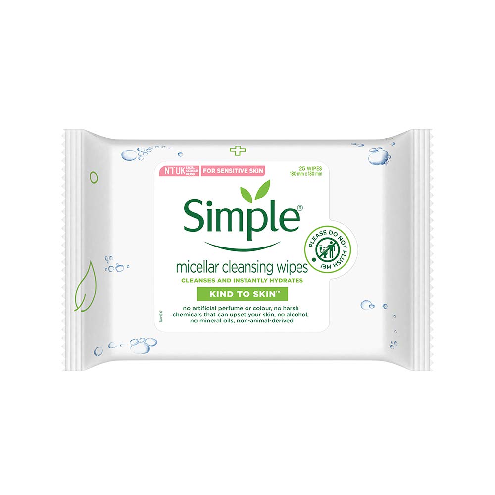 Simple Kind To Skin Micellar Cleansing Water 200 ml + Micellar Cleansing Wipes 25 pc