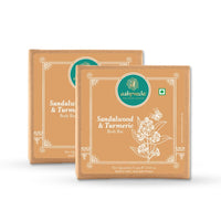 Ashpveda Sandalwood and Turmeric Soap for Bath | Ayurvedic Handmade Natural Scented Premium Bathing Soap for Glowing & Moisturizing Skin (75 gm) (Pack of 2)
