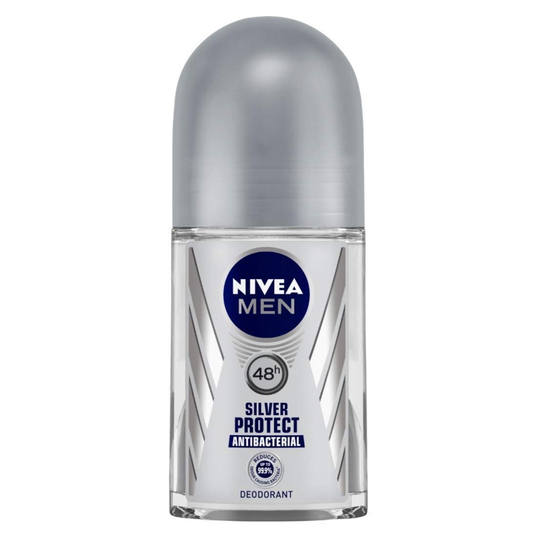 Nivea Deodorant Roll On, Silver Protect for Men, 50ml And Roll-On Deodorant, Cool Kick for Men, 50ml