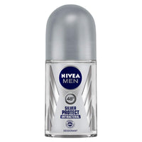 Nivea Body Lotion, Extra Whitening Cell Repair SPF 15, For All Skin Types, 400ml & Men Deodorant Roll On, Silver Protect, 50ml