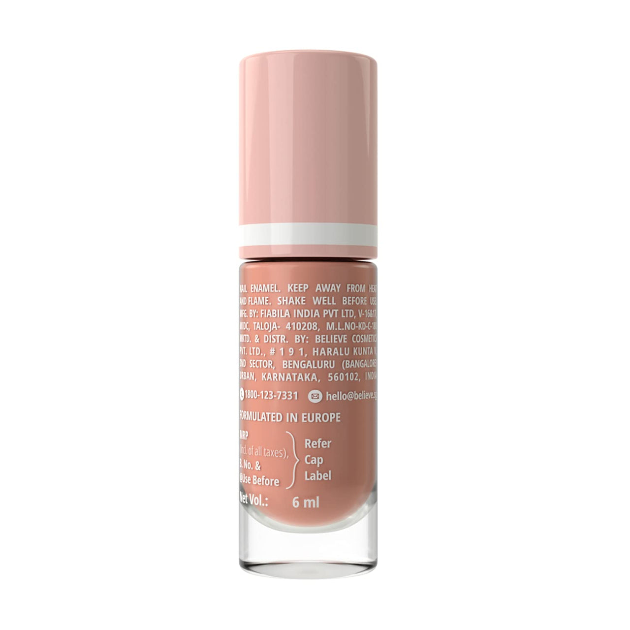 ZM Zayn & Myza Breathable Nail Enamel - Coffee Cream | Smooth Application | Quick-Drying I Longlasting I Chip-Defiant I Water Permeable | Glossy Finish | 100% Vegan, 6 ml