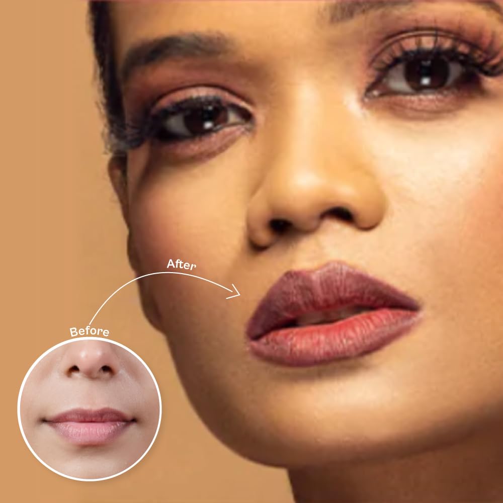 Typsy Beauty Twist & Pout Lipstick & Lip Liner | Lipstick with Matching Liner for Defined Lips I Candy Crushin I Matte finish & Contoured Lip Effect I Mauve Pink | Made In Korea | 0.75 + 0.16g