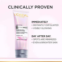 L’Oréal Paris Glycolic Bright Daily Foaming Facial Cleanser, 50ml Daily Glowing Facial Cleanser | Suitable for All Skin Types (PACK OF 2) 100g