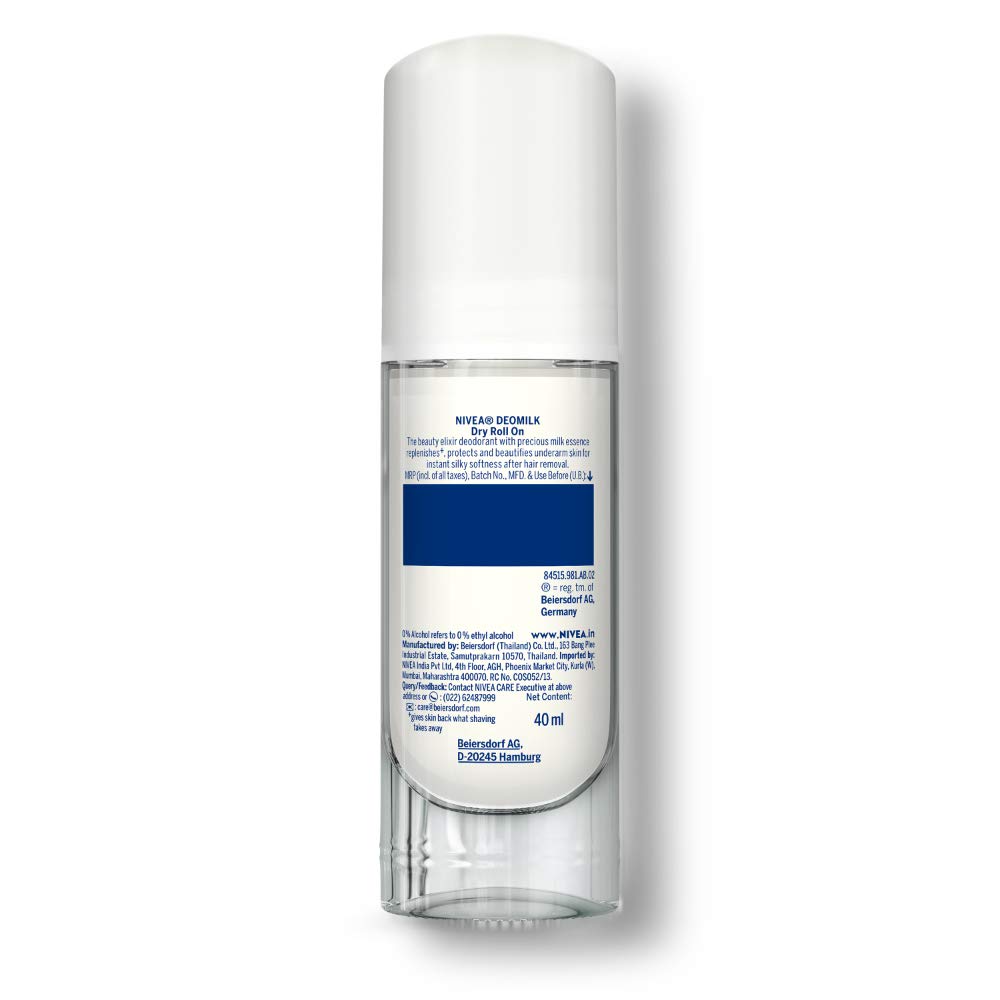 Nivea Deodorant, Deo Milk Dry Roll On For Women, 40ml