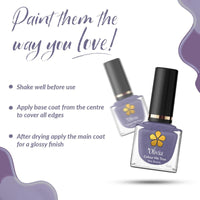 Olivia Nail Paint for Glossy Finish - 5ml (16 Frosted Lilac)