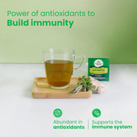 A TATA Product - Organic India Tulsi Green Tea Lemon Ginger - 50 Teabags, Herbal Blend with Green Tea, Tulsi, Lemon & Ginger, Supports Digestion, Refreshing Taste, Natural Ingredients