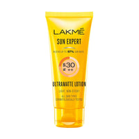 Lakmé Sun Expert SPF 30 PA++ Ultra Matte Lotion Sunscreen, Blocks Upto 97% Harmful Sunrays, 50 ml For All Skin type & Eyeconic Kajal, 0.35g, Deep Black New Matte Finish
