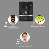 The Man Company Charcoal Face Sheet Mask - 25 ml | Made in India