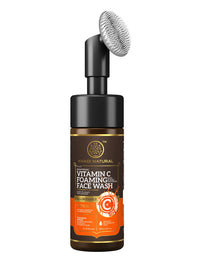Khadi Natural Vitamin C Foaming Face Wash with In- Built Face Brush | Face Wash for Glowing Skin | Paraben, Silicone & Sulphate Free Shampoo | Suitable for All Skin Types | Powered Botanics| 150 ml