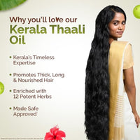 Mamaearth Kerala Thaali Hair Oil with Hibiscus, Bhringraj, Methi Dana & Amla for Thick & Long Hair - 150 ml | Stimulates Hair Growth | Nourishing Thali | 100% Natural Herbs | 12 Potent Herbs