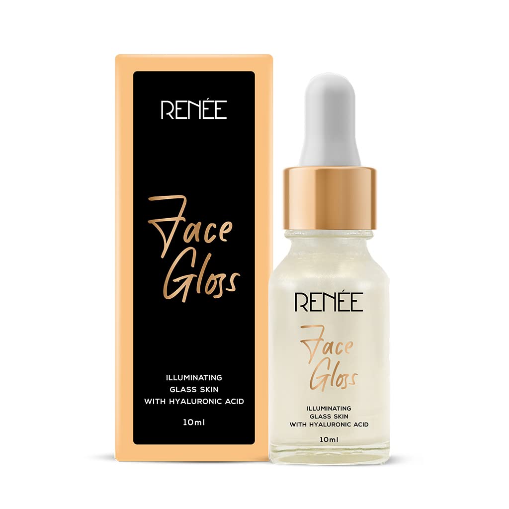 RENEE Face Gloss Highlighting Strobe Serum for Glass Skin, Hyaluronic Acid Hydration & Illumination, Paraben-Free, Vegan, Lightweight, Non-Greasy Hydrating Serum for Radiant, Dewy Skin