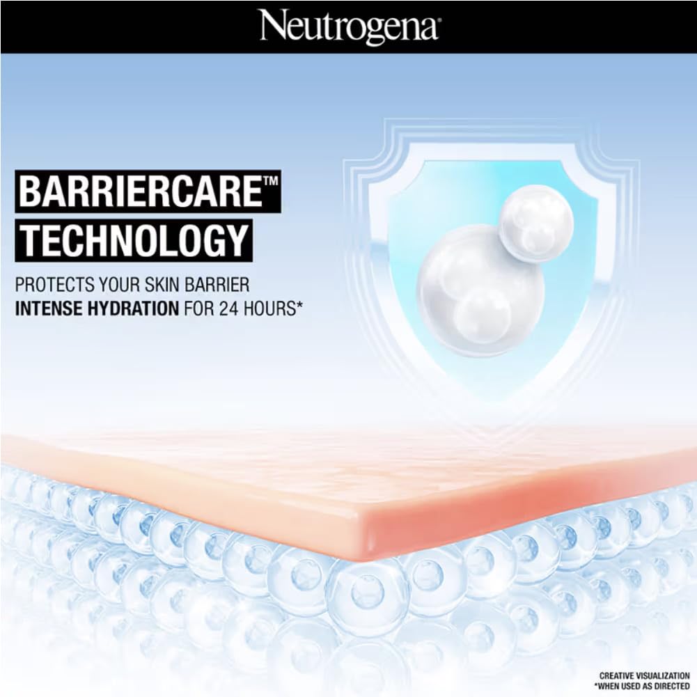 Neutrogena Ultra Gentle Daily Moisturiser | Oil Free | Glycerine, Niacinamide & Vitamin B5 | Light Weight & Non Greasy | Dry & Sensitive Skin | 100ml