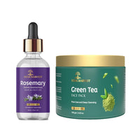 Veda Harvest Rosemary Essential Oil and Green tea face pack | Hydrates skin, Anti acne, Deep pore cleansing