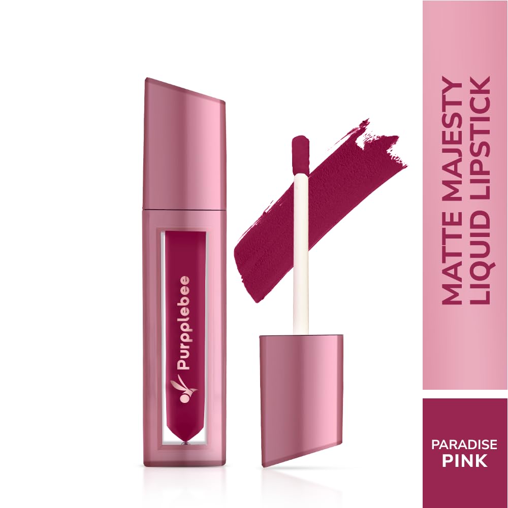 MATTE Majesty Liquid Lipstick Smudged Proof Long Lasting Highly Pigmented Water Proof Matte Liquid Lipstick (Paradise Pink)