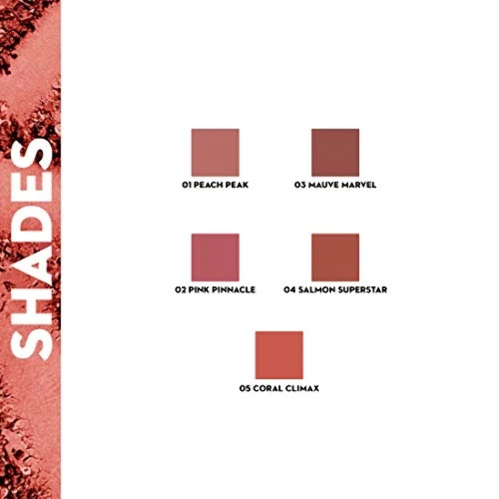 SUGAR Cosmetics Contour De Force Mini Blush for Face | Face Blusher for Face Makeup | Smooth Texture | Matte & Blendable | Paraben & Cruelty Free | 4gm | Peach Peak (Peach Pink Blush)