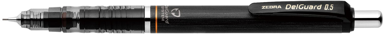 DelGuard Mechanical Pencil, Fine Point, 0.5mm, Black/Blue/White Barrel, Lead Refills, Refillable, 3-Pack (58603)