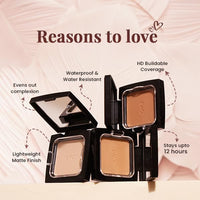 Charmacy Milano HD Cover Compact - 5, High-Definition Coverage, Matte Finish, Blurs Imperfections, Compact Size (8 gms)