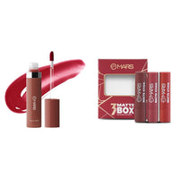 MARS Drip Lip Mist for Women (4.5 ml) (03-Rosewood Drip) Matte Box Set of 3 Lipsticks for Women (3x3.2 gm) (01-Red & Maroon)