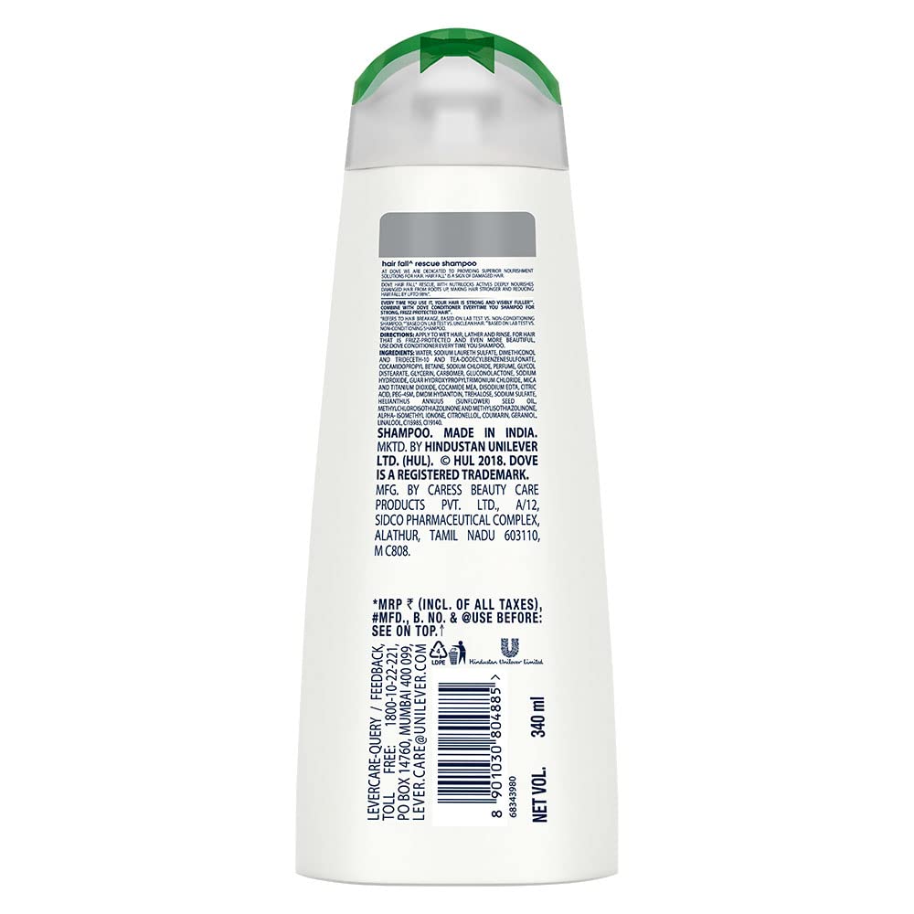 Dove Hair Fall Rescue Shampoo For Weak Hair, 340 ml