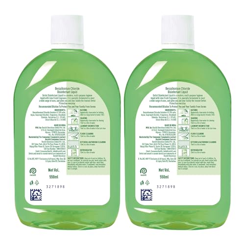 Dettol Liquid Lime Fresh, 550ml - Pack of 2