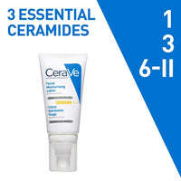 CeraVe AM Facial Moisturizing Lotion for Normal to Dry Skin (52 ml) with Broad Spectrum Sunscreen SPF 50, Enriched with Ceramides, Niacinamide & Hyaluronic acid