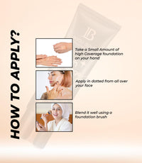 LAKYOU BEAUTY High Coverage Foundation Cream | Weightless | Matte Effect | Long Lasting | Waterproof Base Foundation | Shade-04 (Natural Nude) | 80ml
