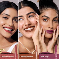 Mamaearth Moisture Matte Long Stay Lipstick Minis Gift Set - Nude Perfection | 8 Hour Moisture Lock | Up to 12-Hour Long Stay | Smudge Proof | Travel-Friendly | Gifting For Valentine's Day, Birthday, Anniversary & Special Occasions | Premium Gift Pack