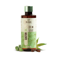 Nat Habit Cold Pressed 100% Pure Castor (Arandi) Oil for Skin & Hair - 200ml and Nat Habit Hibiscus Amla Summer Hair Oil For Men & Women - 100ml
