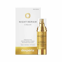 Brinton d'experts Night Repair Cream with Hyaluronic Acid, Collagen, Peptides, Rice & Pea Protein | Reduces Fine Lines, Wrinkles & Dark Spots | Provides Even Skin Tone | 30ml x Pack of 2